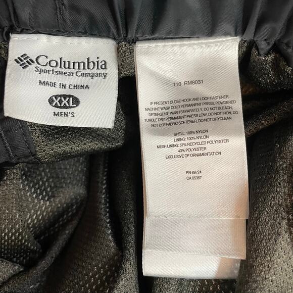 Columbia Omni-Tech Seam Sealed Waterproof Rain Pants Black Nylon Outdoors XXL - Picture 10 of 12